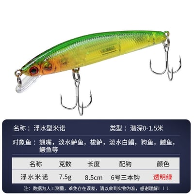 ~子甄彣璟~鐳射米諾8.5cm-8g浮水米諾 魚餌 硬餌 仿生餌 路亞餌 假餌 鉛筆 誘餌 擬餌 米諾 釣魚 假魚13