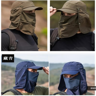 ~子甄彣璟~鴨舌帽 4合1 多功能 男女款 防曬帽 遮陽帽 面罩 帽子 防紫外線 釣魚帽 速乾帽 工作帽 登山帽 露營帽2