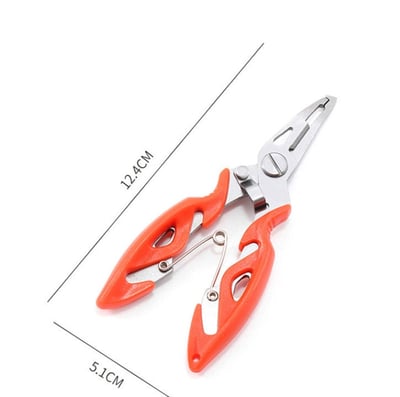 ~子甄彣璟~路亞鉗 不鏽鋼材質 壓咬鉛 剪線鉗 取鉤鉗 剪PE線　彎嘴釣魚鉗 開口鉗 大力馬魚線剪 控魚器 斷鋼絲 夾線4