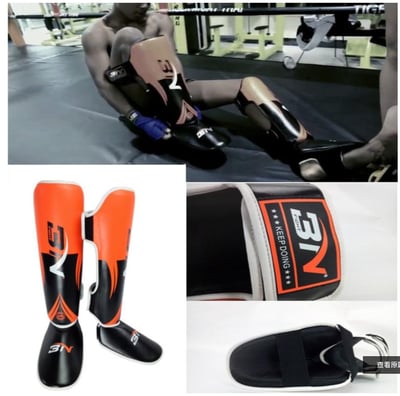 ~子甄彣璟~BN 1副2只價格-拳擊 護腿 泰拳 護脛連腳背 散打搏擊 一體成型護腳 運動護具 護具 側踢 重量訓練 腳套3