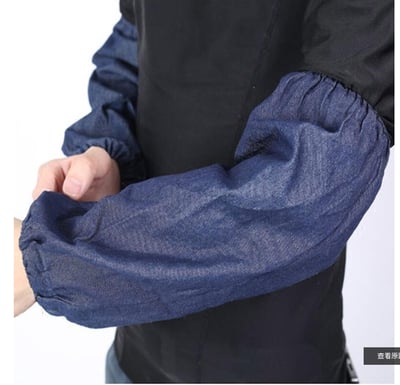 ~子甄彣璟~薄款 牛仔布 套袖 耐髒 防污 電焊 砂輪機 防火花 隔熱 耐磨 勞保 防護袖 袖套 工作衣 工業用品1