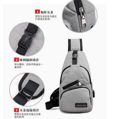 ~子甄彣璟~側背包Mei斜挎包 多功能大容量 斜背包 胸包 旅行包 防潑水 背包 錢包 單肩包 側肩包8