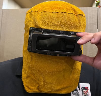 ~子甄彣璟~促銷價-電焊帽 純牛皮電焊面罩 氬弧焊 電銲帽 電焊面罩 CO2 手電銲 氬銲 氬焊 勞保防護用品 焊工帽 防強光9