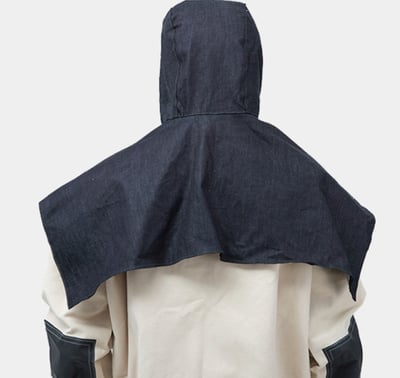 ~子甄彣璟~促銷品-牛仔披肩帽 套頭 防霧 防塵 搬運 打磨 防火花 遮陽 工作帽 披風帽子 帽檐款 防風鏡款2