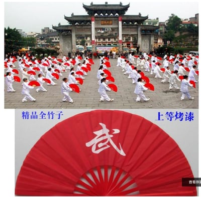 ~子甄彣璟~促銷價-武字扇-素面扇-太極功夫扇 太極拳 扇子 甩扇 太極扇 武術扇 表演扇 木蘭響扇 跳舞扇 響扇5