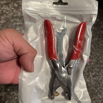 ~子甄彣璟~羽毛球拍 釘邊壓喇叭口鉗器 膠粒換轉護線管  膠粒護線管 鉗子 維修 修復工具用品2