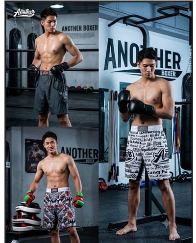 ~子甄彣璟~拳擊褲 格鬥短褲 MMA短褲 泰拳褲 散打褲 搏擊褲 訓練短褲 運動短褲 武術褲 魔鬼氈腰封 不易脫落4