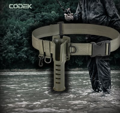 ~子甄彣璟~魚竿腰帶支架 釣魚腰帶 釣魚支架 路亞腰帶 釣魚神器 路亞磯釣 腰掛插桿筒 釣竿固定器5