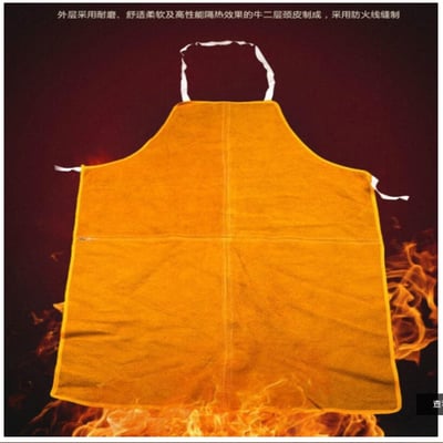 ~子甄彣璟~促銷價-牛皮電焊 焊工圍裙 焊接防護服 隔熱防護圍裙 氬焊 CO2 燒焊 防火花防護衣 耐磨皮裙 工作衣2