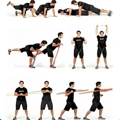 ~子甄彣璟~核心訓練 拉力帶 阻力帶 彈力帶 瑜珈輔助 阻力訓練圈 居家健身 運動 瑜珈 復健 伸展 訓練繩 拉力繩12