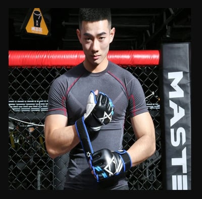 ~子甄彣璟~加強版-Zooboo逐波拳擊手套 MMA半指拳套 散打 打沙袋沙包專業搏擊格鬥拳套 武術訓練 泰拳 格鬥手套5