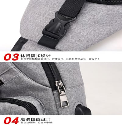 ~子甄彣璟~側背包Mei斜挎包 多功能大容量 斜背包 胸包 旅行包 防潑水 背包 錢包 單肩包 側肩包10