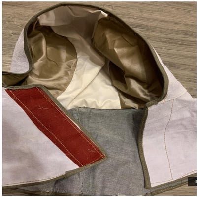 ~子甄彣璟~牛皮焊工護頸帽 電焊帽 氬焊 CO2 燒焊 防火花防護帽 防燙防塵披肩帽 電銲面罩 風帽 工作帽   6