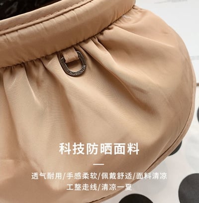 ~子甄彣璟~貝殼帽 髮箍帽 一帽兩用 遮陽帽 黑膠防曬帽 戶外防曬帽大帽簷 沙灘帽 帽子 防紫外線帽 空頂帽9