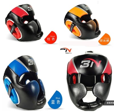 ~子甄彣璟~泰拳 跆拳道 全防護頭盔 護頭套 空手道護頭 拳擊頭套 散打 訓練帽 練習護具 運動頭套 拳館 成人兒童頭套7