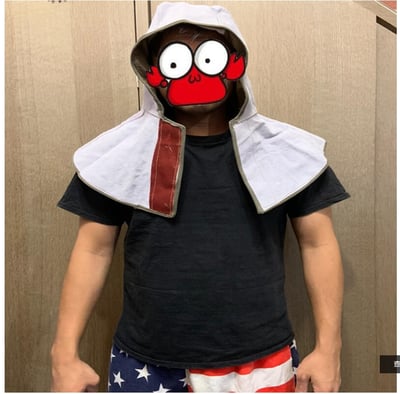 ~子甄彣璟~牛皮焊工護頸帽 電焊帽 氬焊 CO2 燒焊 防火花防護帽 防燙防塵披肩帽 電銲面罩 風帽 工作帽   3