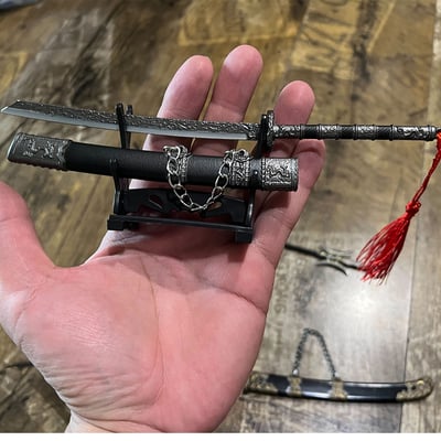 ~子甄彣璟~三國志 呂布 方天畫戟 琇春刀 戰刀模型 擺件 工藝品 生日禮物 交換禮物8