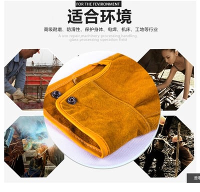 ~子甄彣璟~促銷價 牛二層皮焊工服 牛皮袖套 電銲袖套 電焊皮套 電焊袖套 氬焊 CO2 切割機 焊切防護袖套 防火花6