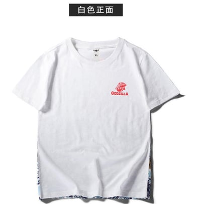 ~子甄彣璟~純棉 日系潮牌 夏天短袖 原宿風 暴龍 恐龍 T恤 百搭圓領 新潮流 短T 哥吉拉 班服 團體服 情侶裝8