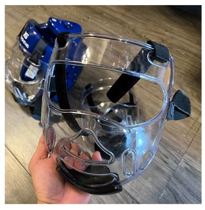 ~子甄彣璟~透明防護面罩 可拆卸 跆拳道 空手道 拳擊 護臉 頭盔面具 面罩 護具 防護面罩 面具6