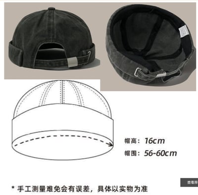 ~子甄彣璟~瓜皮帽 日系 棉質 帽子 圓頂 雅痞流氓帽 地主帽 水兵帽 地主帽 流氓帽 遮陽帽 嘻哈帽 遮陽帽 工作帽7