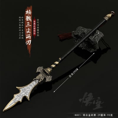 ~子甄彣璟~封神演義 楊戩 二郎神 成名器 三尖兩刃槍 珍藏品 工藝品 模型擺件 生日禮物 交換禮物1