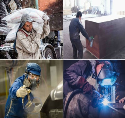 ~子甄彣璟~促銷品-牛仔披肩帽 套頭 防霧 防塵 搬運 打磨 防火花 遮陽 工作帽 披風帽子 帽檐款 防風鏡款3