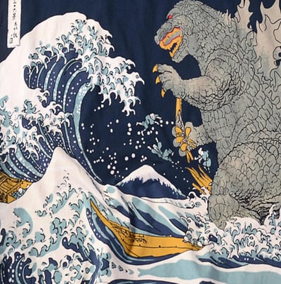 ~子甄彣璟~純棉 日系潮牌 夏天短袖 原宿風 暴龍 恐龍 T恤 百搭圓領 新潮流 短T 哥吉拉 班服 團體服 情侶裝4