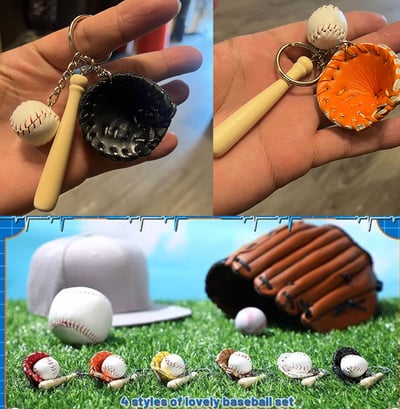 ~子甄彣璟~棒球鑰匙圈 鑰匙扣 吊飾 球棒吊飾 紀念品 運動 球套鑰匙扣 飾品 鑰匙掛件 生日禮物4