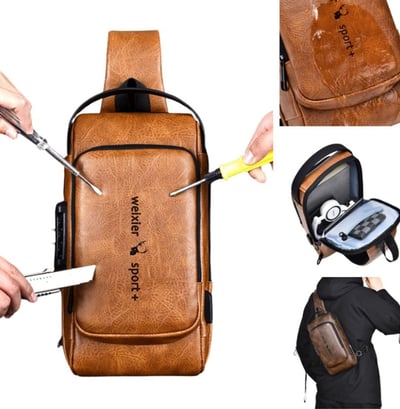 ~子甄彣璟~側背包X314 密碼鎖 斜挎包 多功能大容量 斜背包 胸包 旅行包 防潑水 背包 錢包 單肩包 側肩包9