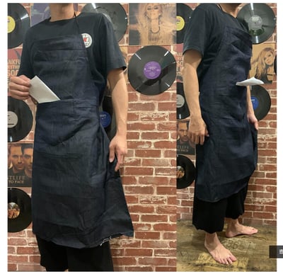 ~子甄彣璟~促銷價-牛仔圍裙 防油 防火花 耐磨 防塵 隔熱 防護 圍裙 電銲 防護衣 工業用品 牛仔布 工作衣1