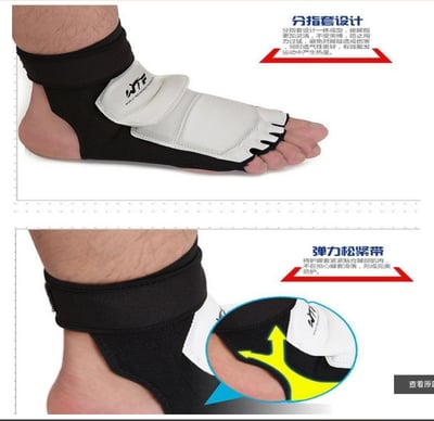 ~子甄彣璟~白震手套-白震腳套 跆拳道 成人兒童散打訓練 柔道 泰拳 空手道護手護具 護手套 拳套 護腳套 護具6