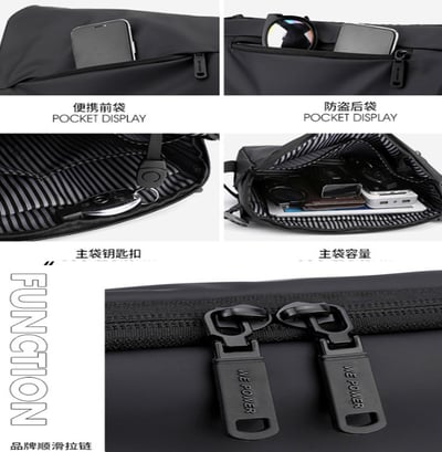 ~子甄彣璟~側背包1100-31 郵差包 多功能大容量 斜背包 斜挎包 旅行包 防潑水 背包 錢包 單肩包 側肩包6