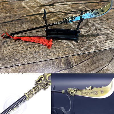 ~子甄彣璟~三國志 關羽 龍紋刀 黃忠 黃忠弓 模型 擺件 工藝品 生日禮物 交換禮物7