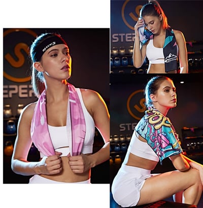 ~子甄彣璟~運動涼感毛巾 一甩即涼 吸濕降溫急速涼感巾 運動毛巾 冷感毛巾 吸水毛巾 健身毛巾 健身房 運動用品 擦汗巾 毛巾11