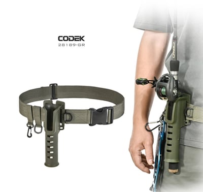 ~子甄彣璟~魚竿腰帶支架 釣魚腰帶 釣魚支架 路亞腰帶 釣魚神器 路亞磯釣 腰掛插桿筒 釣竿固定器3