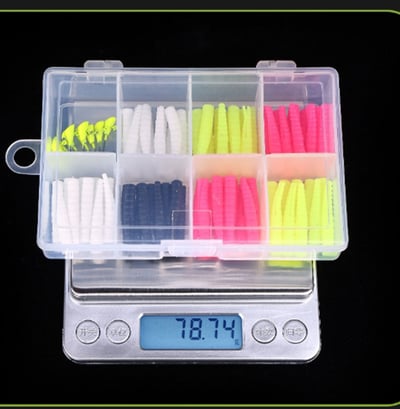 ~子甄彣璟~81PCS魚餌套裝 軟餌鉛頭 鉤餌 路亞餌 微物魚餌 路亞餌 假餌 誘餌 仿生餌 釣魚 擬餌 魚鉤3