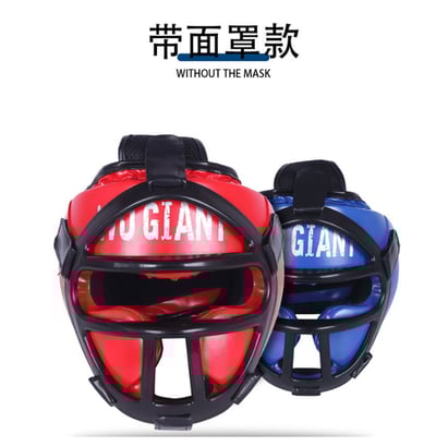~子甄彣璟~戰牌 拳擊 面罩頭盔 泰拳 跆拳道 搏擊全防護頭盔 護頭套 頭套 散打 練習護具 運動 格鬥頭套7
