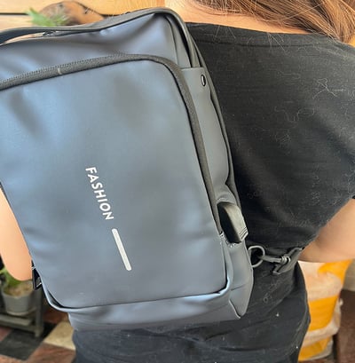 ~子甄彣璟~側背包X314 密碼鎖 斜挎包 多功能大容量 斜背包 胸包 旅行包 防潑水 背包 錢包 單肩包 側肩包10