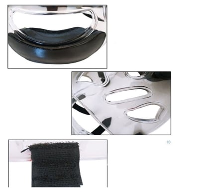 ~子甄彣璟~透明防護面罩 可拆卸 跆拳道 空手道 拳擊 護臉 頭盔面具 面罩 護具 防護面罩 面具5