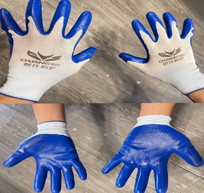 ~子甄彣璟~丁晴乳膠手套 耐磨 耐油 防滑手套 掌心加厚 丁青浸膠 工地 汽車 電機 維修 工作手套 勞保手套7