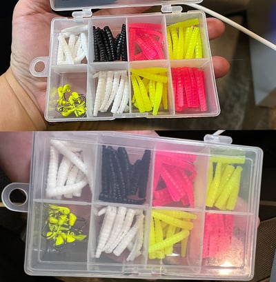 ~子甄彣璟~81PCS魚餌套裝 軟餌鉛頭 鉤餌 路亞餌 微物魚餌 路亞餌 假餌 誘餌 仿生餌 釣魚 擬餌 魚鉤2