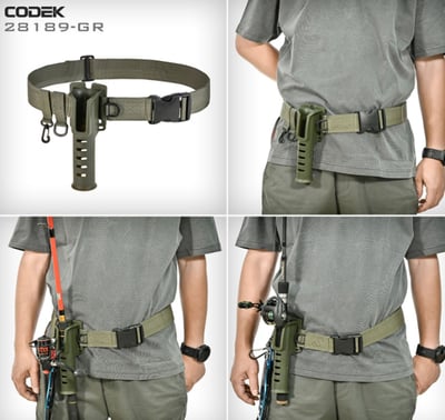 ~子甄彣璟~魚竿腰帶支架 釣魚腰帶 釣魚支架 路亞腰帶 釣魚神器 路亞磯釣 腰掛插桿筒 釣竿固定器4