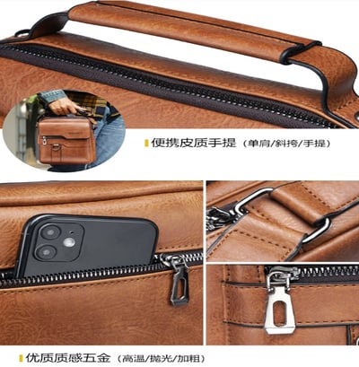 ~子甄彣璟~D268 復古豎款背包 側背包 斜挎包 斜背包 商務包 手提包 錢包 單肩包 側肩包 休閑包5