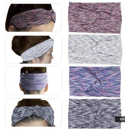 ~子甄彣璟~Ｂ57-交叉頭帶 吸汗 止汗 頭帶 運動汗帶 束髮圈 髮帶 毛巾 髮帶 頭巾 跑步 慢跑 瑜珈 健身 運動頭巾 6