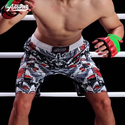 ~子甄彣璟~拳擊褲 格鬥短褲 MMA短褲 泰拳褲 散打褲 搏擊褲 訓練短褲 運動短褲 武術褲 魔鬼氈腰封 不易脫落12