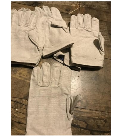 ~子甄彣璟~ 雙層全帆布手套 耐磨 工作手套 勞保手套 防護手套 24線加固 (1雙2只)4