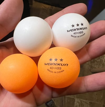 ~子甄彣璟~三星ABS新材料40+ 高彈耐打 乒乓球 訓練球 練習用 塑膠桌球 運動 健身 訓練 體育 桌球2