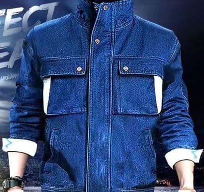 ~子甄彣璟~牛仔工作服 上衣+褲子 防燙 防火花 耐磨 電焊 工作褲 工作衣 工裝褲 勞保服 牛仔褲 夾克 外套9