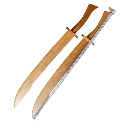 ~子甄彣璟~中國武術練習木刀 花刀 晨練木刀 太極拳 太極刀 表演刀 木刀 角色扮演 Cosplay 道具4